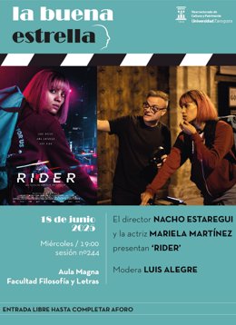 Cartel de la sesión de 'La buena estrella' dedicada a la película 'Rider'.