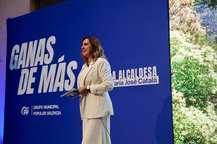 La alcaldesa de València y presidenta del PP de València ciudad, María José Catalá, en un acto titulado 'Ganas de Más', de balance de gestión de dos años de gobierno municipal