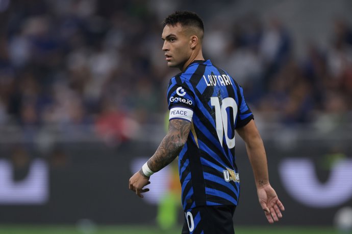 22 September 2024, Italy, Milan: Inter Milan's Lautaro Martinez pictured during the Italian Serie A soccer match between Inter and Milan at the San Siro Stadium. Photo: Jonathan Moscrop/CSM via ZUMA Press Wire/dpa