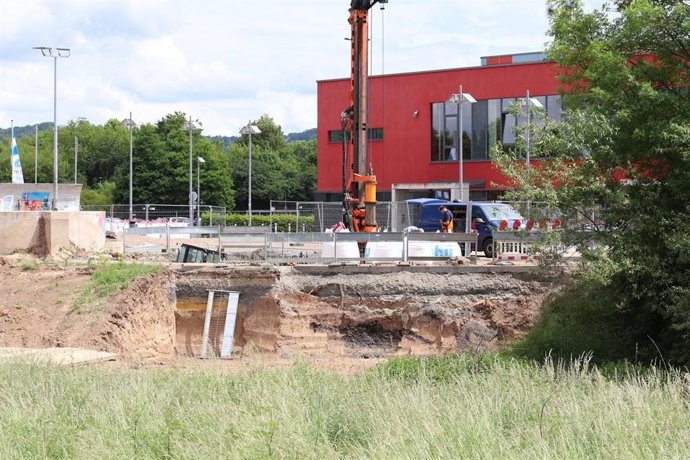 Archivo - Área donde se halló una bomba de la II Guerra Mundial en Goettingen, Alemania, en 2022