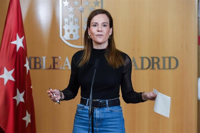 Archivo - La portavoz de Vox en la Asamblea de Madrid, Isabel Pérez Moñino-Aranda.