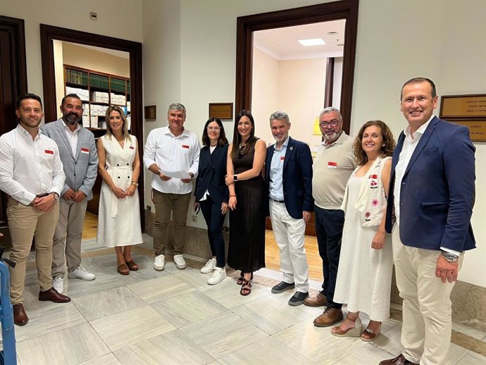 Alcaldes y alcaldesas socialistas de Málaga en el Congreso para abordar el PFEA