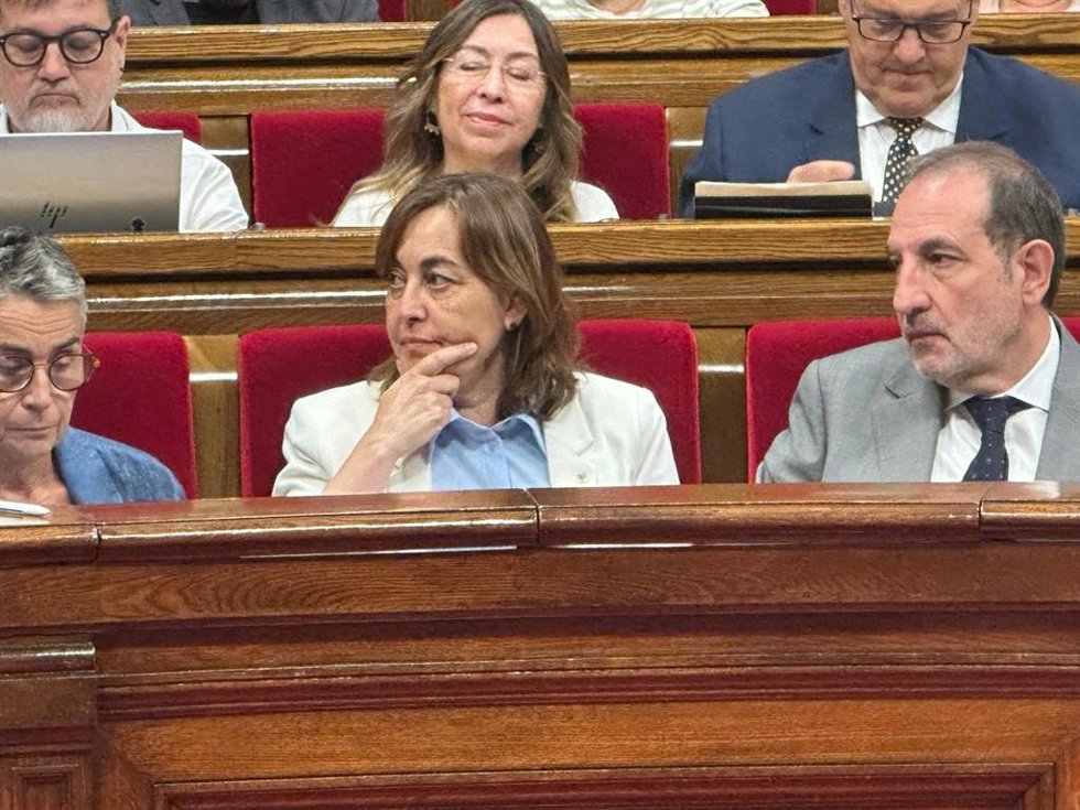 La consellera de Territorio y portavoz del Govern, Sílvia Paneque, en la sesión de control.