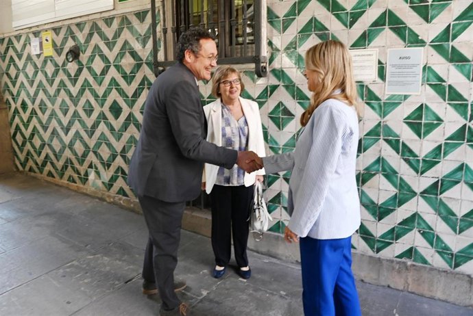 La vicepresidenta de Aragón y consejera de Justicia, María del Mar Vaquero Perianez, y el Fiscal General del Estado, Álvaro García Ortiz, durante la Junta de Fiscales.