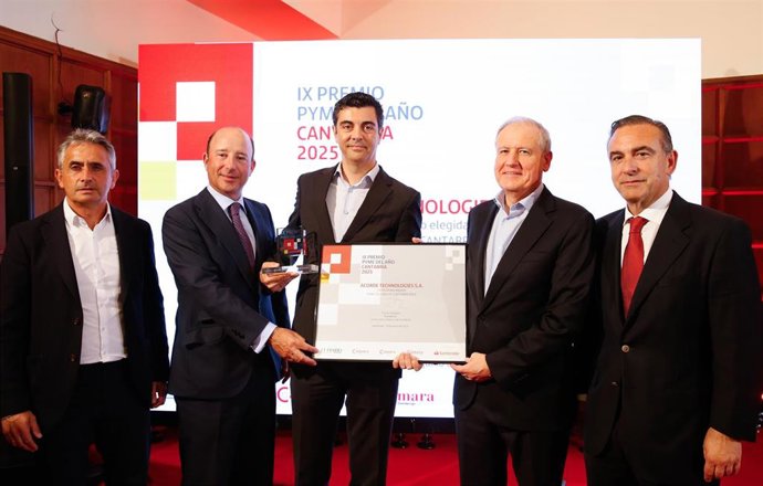 Acorde Technologies recibe el Premio Pyme del Año 2025 de Cantabria.