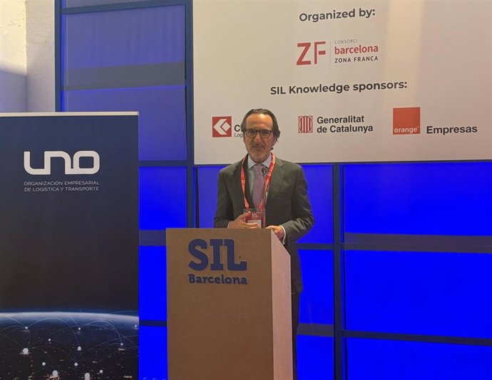 El presidente de UNO, Francisco Aranda, durante la inauguración de la jornada celebrada en el SIL BCN 2025.