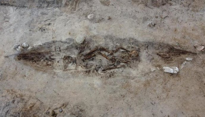 Vista desde arriba del barco funerario