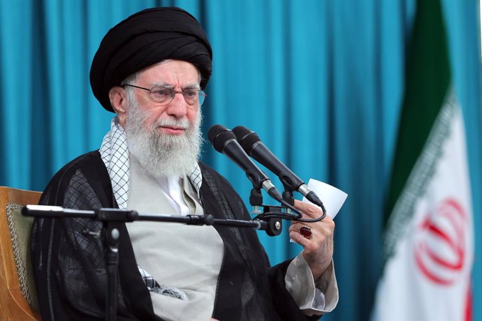 June 15, 2025, Tehran, Tehran, Iran, Islamic Republic of: Iranian Supreme Leader Ali Khamenei meet with the Speaker and Representatives of the 12th Session of the Islamic Consultative Assembly in Tehran, Iran on June 11, 2025