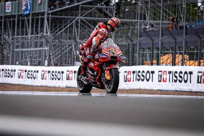 El piloto italiano de MotoGP Francesco Bagnaia (Ducati), en el GP de Gran Bretaña 2025.