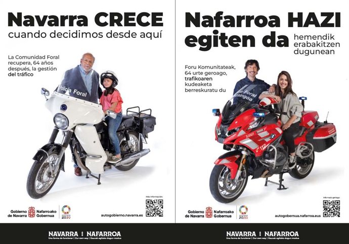 Cartel de la campaña 'Navarra crece cuando decidimos desde aquí'