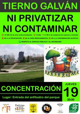 Convocan una concentración para "defender" el parque Tierno Galván contra la "celebración de eventos privados"