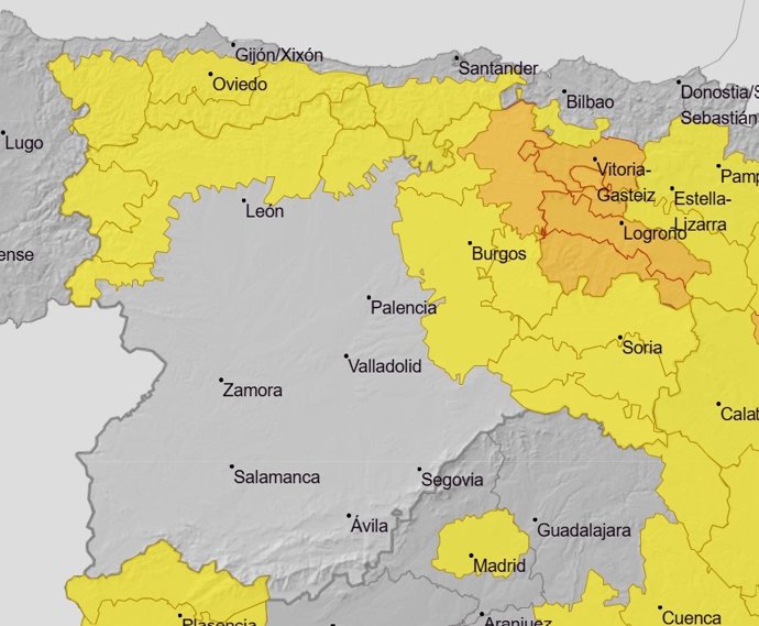 Avisos por tormentas y lluvias en la comunidad de Castilla y León este jueves, 19 de junio.
