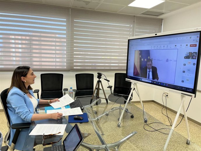 La consejera Sara Rubira durante su intervención en el Consejo Consultivo de Política Agrícola y Política Pesquera para Asuntos Comunitarios