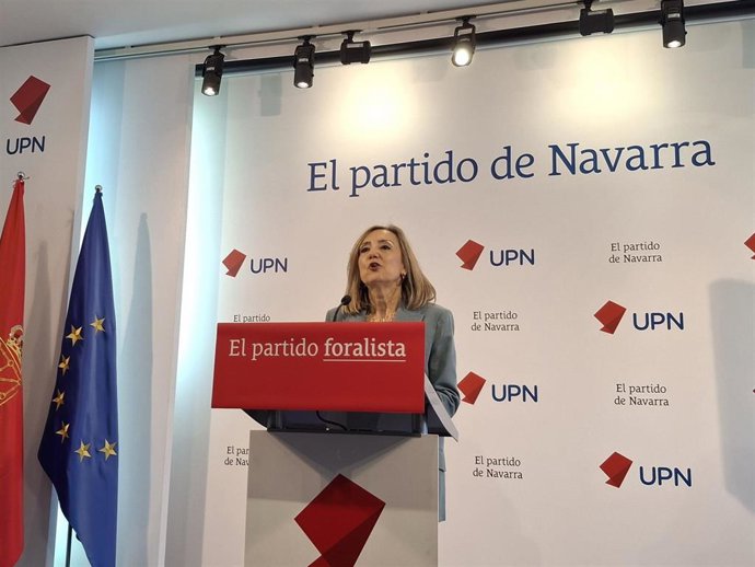 Archivo - La presidenta de UPN, Cristina Ibarrola.