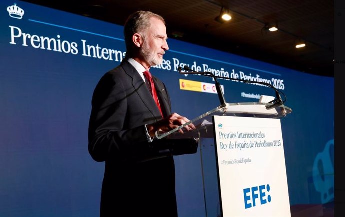 El Rey preside la entrega de los Premios Internacionales “Rey de España” de Periodismo 2025