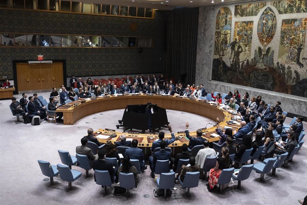 Miembros del Consejo de Seguridad de la ONU reunidos en Nueva York 