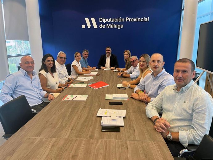 Reunión del grupo provincial socialista en la Diputación de Málaga.