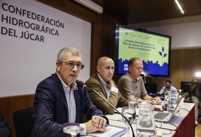 Presentació del 'Pla de millora de la resiliència enfront de les inundacions' del Govern d'Espanya.