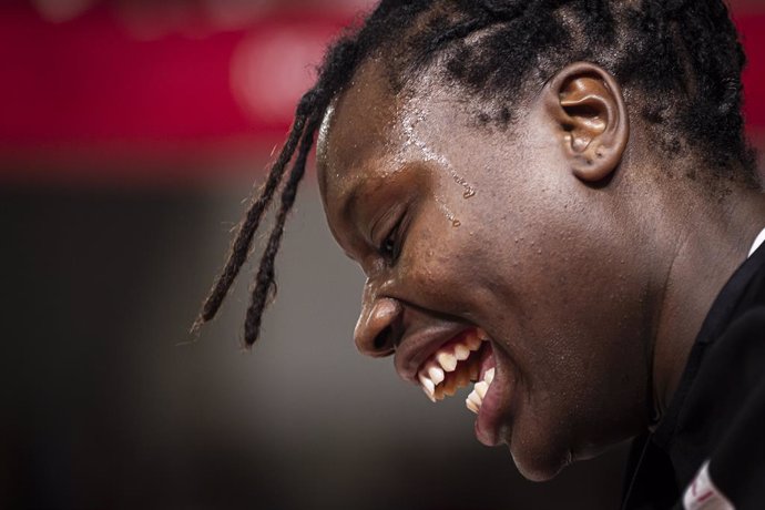 Archivo - Aminata Gueye of ESBVA illustration during the Women's French championship Elite basketball match between ESB Villeneuve-d'Ascq LM and LDLC ASVEL féminin on November 26, 2023 at Palacium in Villeneuve-d'Ascq, France - Photo Paul Vaicle / DPPI