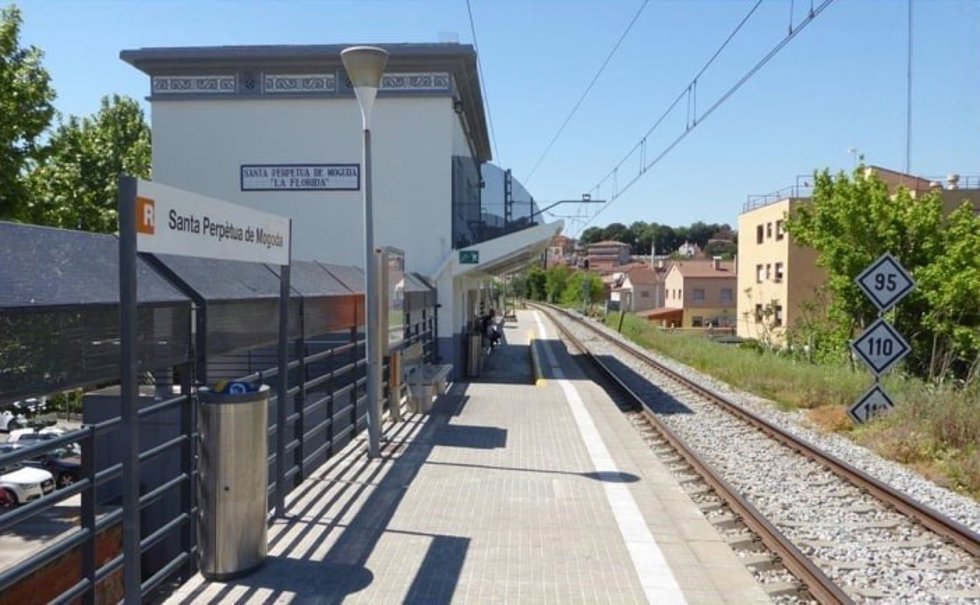 Actual estación de Santa Perptua La Florida (Barcelona)