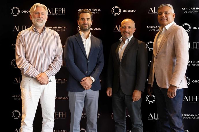From left to right: Julien Ruggieri, Chairman, African Hotel Development; Julien Renaud, CEO, African Hotel Development; Bani Haddad, Founder and Managing Director, Aleph Hospitality, and Neil George, Partner and Executive Director Aleph Hospitality