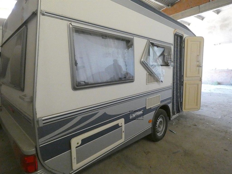 Una de las caravanas robadas.