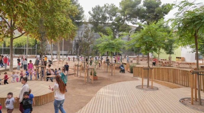 Imatge de recurs del pati d'una escola