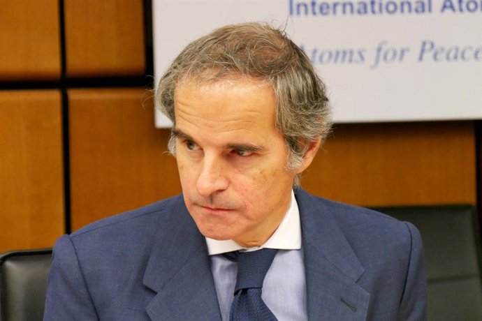 16 de junho de 2025, Áustria, Viena: O chefe da Agência Internacional de Energia Atômica (AIEA), Rafael Grossi, participa de uma reunião especial da AIEA sobre os ataques às instalações nucleares iranianas. Foto: Albert Otti/dpa