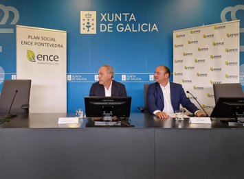 Reguera y Casal esta mañana en rueda de prensa.