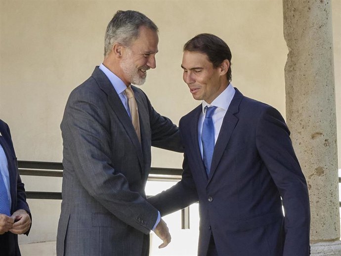 Archivo - EL REY FELIPE VI Y RAFA NADAL