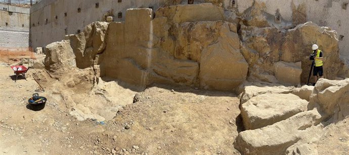 Hallazgo de un tramo de cantera romana en la montaña de Montjuïc