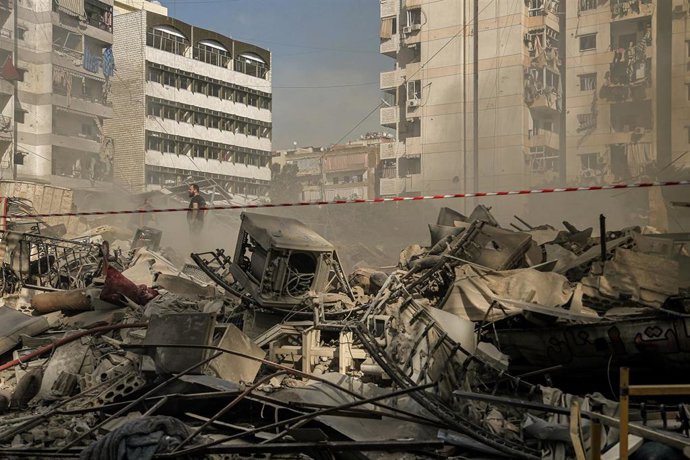 Archivo - Imagen de archivo de ataque israelí en Líbano