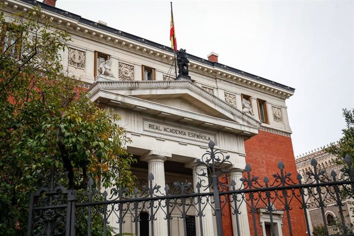 Archivo - March 21, 2020, Madrid, MADRID, SPAIN: Illustration, general view of the "Real Academia Espanola" during the sixth day after the Government declared the state of alarm in Spain and recommended people to stay at home to fight coronavirus COVID-19