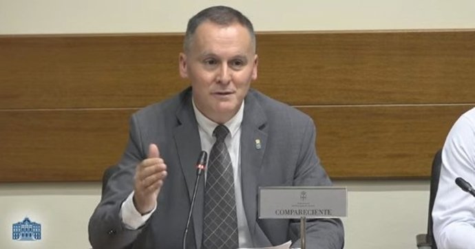 El director general de FP, Ángel Balea, durante su intervención en la Junta General.