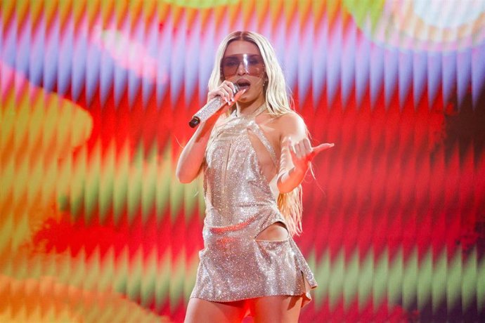 Archivo - La cantante Bad Gyal durante su concierto en el Palau Sant Jordi, a 9 de febrero de 2024, en Barcelona