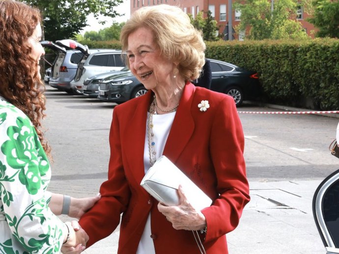 Doña Sofía, a su llegada este jueves al acto