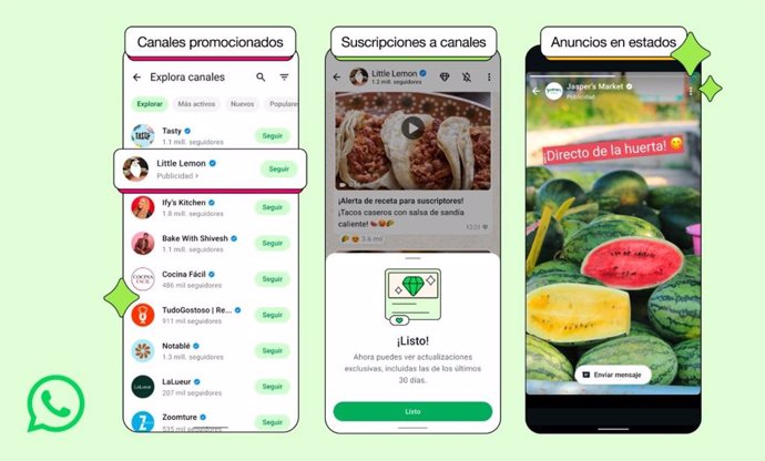 Los nuevos anuncios de WhatsApp.