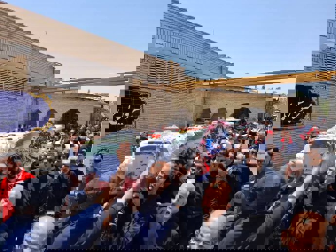 Imagen de archivo de un funeral en Irán tras un ataque de Israel 