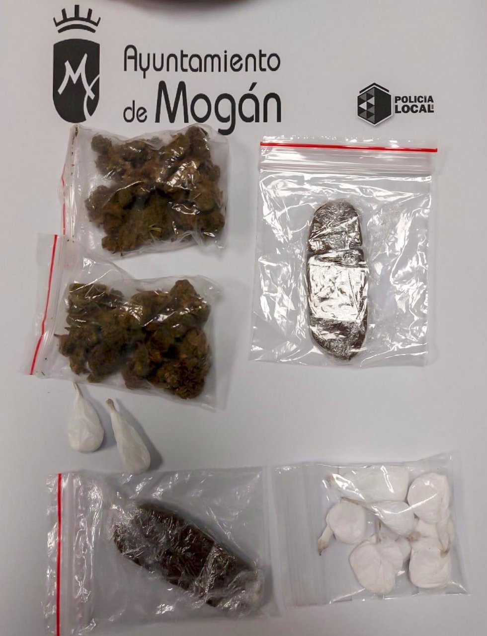Droga incautada por la Policía Local de Mogán (Gran Canaria) en Taurito