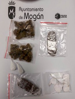 Droga incautada por la Policía Local de Mogán (Gran Canaria) en Taurito