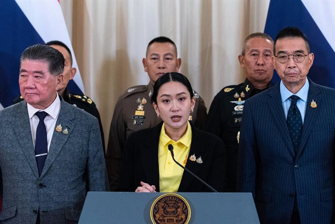 June 19, 2025, Bangkok, Thailand: Thailand's Prime Minister Paetongtarn Shinawatra speaks to the media during a press conference at the government house. Thailand's Prime Minister Paetongtarn Shinawatra held a press conference at Government House in Bangk