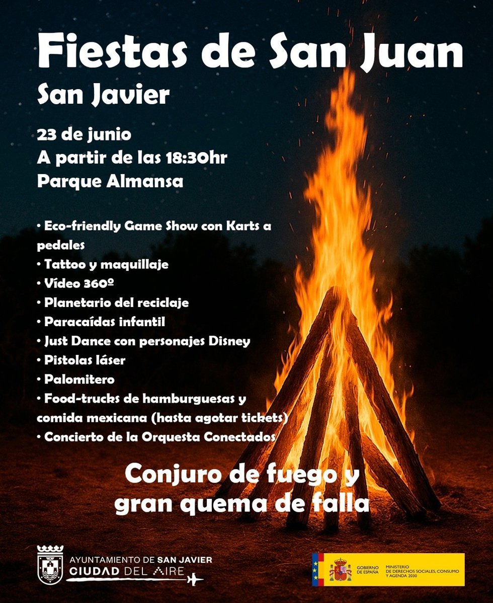 Cartel de las fiestas de San Juan en San Javier