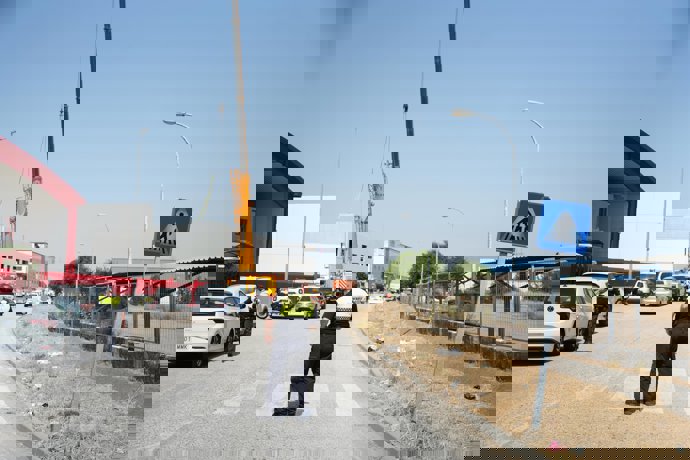 Imagen del lugar del siniestro en Camas 