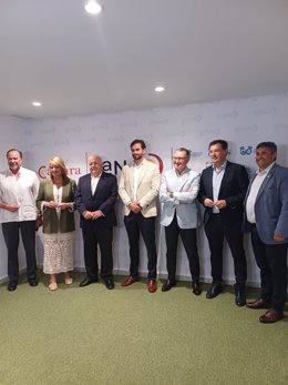 El presidente del Parlamento de Andalucía, Jesús Aguirre, en un foro del Club Cámara Huelva.