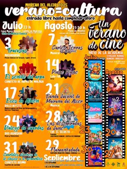 Imagen del cartel de la programación de Verano=Cultura de Mairena del Alcor