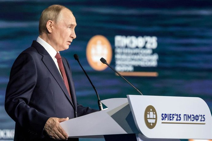 Vladimir Putin en el Foro Económico de San Petersburgo 