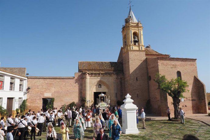 Celebración del  Corpus Christi del Ayuntamiento de Palos de la Frontera (Huelva).