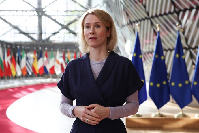 Alta Representante da UE, Kaja Kallas, em uma reunião de ministros das Relações Exteriores da UE.
