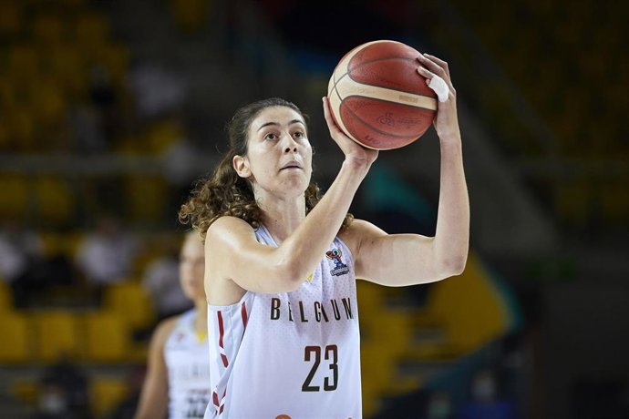 Archivo - Serena-Lynn Geldof, durante un partido con la selección belga.