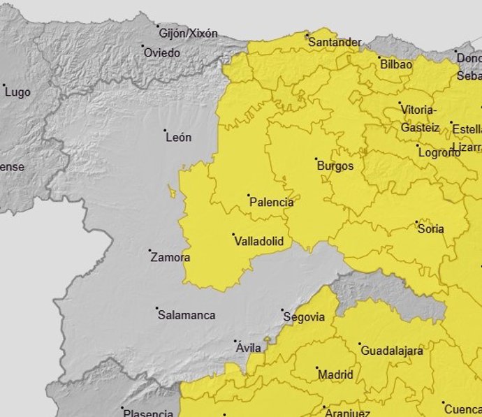 Avisos por calor y tormentas este sábado en Castilla y León.